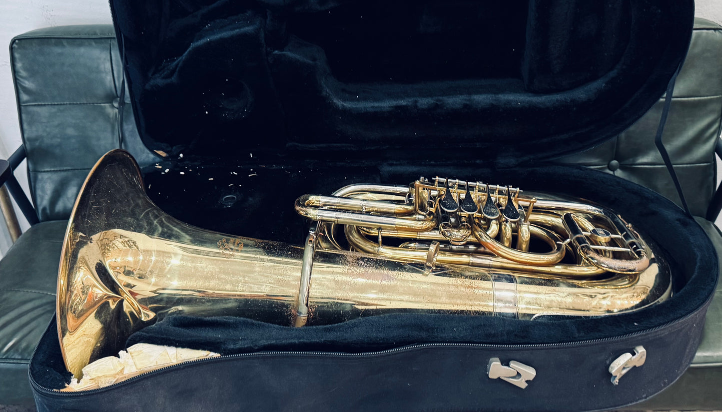 🎺 J. Michael TU4000 4-Rotor Tuba – Clear Lacquer Finish
